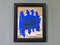 Mini composizione astratta blu, anni '50, Tecnica mista, con cornice, Immagine 1