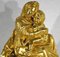 Early 19th Century Golden Bronze Pendulum the Virgin with the Chair 6