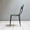 Vintage Chair in Black Iron Structure with Backrest and Forest Green Velvet Seat, 1960s 7