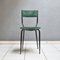 Vintage Chair in Black Iron Structure with Backrest and Forest Green Velvet Seat, 1960s 6