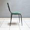 Vintage Chair in Black Iron Structure with Backrest and Forest Green Velvet Seat, 1960s 3