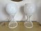 Italienische Tischlampen aus Muranoglas & weißem Metall von Vistosi, 1990er, 2er Set 7