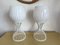 Italian Table Lamps in Murano Glass and White Metal from Vistosi, 1990s, Set of 2 1