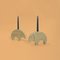 Travertine Anteater Candleholders by Enzo Mari for Fratelli Mannelli, Italy, 1970s, Set of 2 5