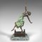 After Colinet, Art Deco Revival Figur, 1990er, Bronze & Marmor 7