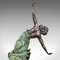 After Colinet, Figurine Art Déco Revival, 1990s, Bronze & Marbre 8