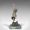 After Colinet, Art Deco Revival Figur, 1990er, Bronze & Marmor 4