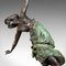 After Colinet, Art Deco Revival Figur, 1990er, Bronze & Marmor 9