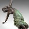 Después de Colinet, figura de renacimiento Art Déco, años 90, bronce y mármol, Imagen 9