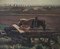 Numa Donzé, Paysage de terrain avec cheval de trait, 1934, Huile sur Toile, Encadrée 1