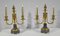 Mid 19th Century Bronze and Marble Candleholders, Set of 2 1