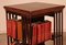 Librería giratoria de caoba e incrustaciones, siglo XIX, Imagen 2