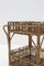 Italian Bar Cart in Bamboo, Rattan and Black Glass, 1950s 6