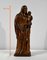 Olive Wood Virgin & Child Sculpture, Late 19th Century 12