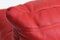 Red Leather Togo Sofa Set by Michel Ducaroy for Ligne Roset, 1990s, Set of 3 7