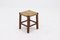 Oak and Rush Stool in style of Charlotte Perriand, 1960s 10