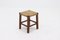 Oak and Rush Stool in style of Charlotte Perriand, 1960s, Image 10