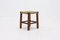 Oak and Rush Stool in style of Charlotte Perriand, 1960s, Image 9