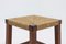 Oak and Rush Stool in style of Charlotte Perriand, 1960s 5
