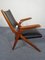 Chaise Boomerang en Cuir Noir, 1960s 12