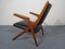 Boomerang Chair in Black Leather, 1960s 7