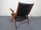 Boomerang Stuhl aus schwarzem Leder, 1960er 9