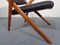 Boomerang Stuhl aus schwarzem Leder, 1960er 14
