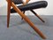 Chaise Boomerang en Cuir Noir, 1960s 14