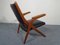 Chaise Boomerang en Cuir Noir, 1960s 11