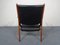 Boomerang Chair in Black Leather, 1960s 10