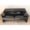 Maralunga Sofa in Black Leather by Vico Magistretti for Cassina, 1970s 16