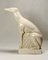 Art Deco Greyhound Skulptur aus Keramik von Duquenne, 1930er 1