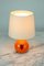 Lámpara de mesa de cerámica en naranja atribuida a Bjørn Wiinblad para Rosenthal, años 70, Imagen 3
