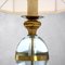 Brass and Glass Table Lamp with Fabric Diffuser by Gabriella Crespi, 1970s, Image 3