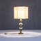 Brass and Glass Table Lamp with Fabric Diffuser by Gabriella Crespi, 1970s, Image 2