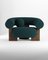 Cassete Armchair in Boucle Night Blue and Smoked Oak by Alter Ego for Collector 1