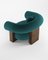 Cassete Armchair in Boucle Ocean Blue and Smoked Oak by Alter Ego for Collector 4
