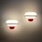 Lackierte Modell 228 Wandlampen aus Messing & Opalglas von Gino Sarfatti für Arteluce, 1950er, 2er Set 3