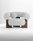 Cassete Armchair in Boucle White and Smoked Oak by Alter Ego for Collector 1