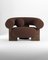 Cassete Armchair in Boucle Dark Brown and Smoked Oak by Alter Ego for Collector 1