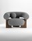 Cassete Armchair in Boucle Charcoal Grey and Smoked Oak by Alter Ego for Collector 1