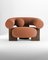 Cassete Armchair in Boucle Burnt Orange and Smoked Oak by Alter Ego for Collector 1