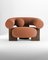 Cassete Armchair in Boucle Burnt Orange and Smoked Oak by Alter Ego for Collector, Image 1