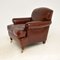 Vintage Howard Style Leather Armchair attributed to Laura Ashley, 1970s, Image 4