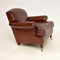 Vintage Howard Style Leather Armchair attributed to Laura Ashley, 1970s 3