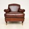 Vintage Howard Style Leather Armchair attributed to Laura Ashley, 1970s 2