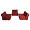 Red Amanta Lounge Sofa Sections by Mario Bellini for C&b Italia, 1970s, Set of 3 1