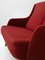 Rotes Vintage 2-Sitzer Sofa, 1940er 9