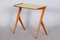 Small Mid-Century Czech Yellow Beech Side Table, 1950s, Image 1
