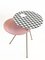 Tavolfiore Side Table in Hounstooth Pattern and Pink by Tokyostory Creative Bureau 2